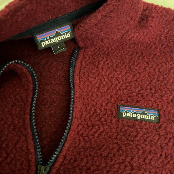 Patagonia woolyester fleece pullover size large oxide red - Picture 4 of 8